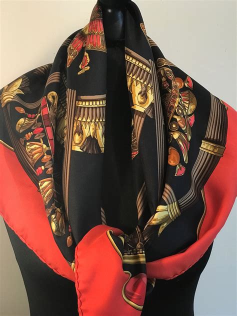 hermes scarf red white blue|Hermes silk scarf price guide.